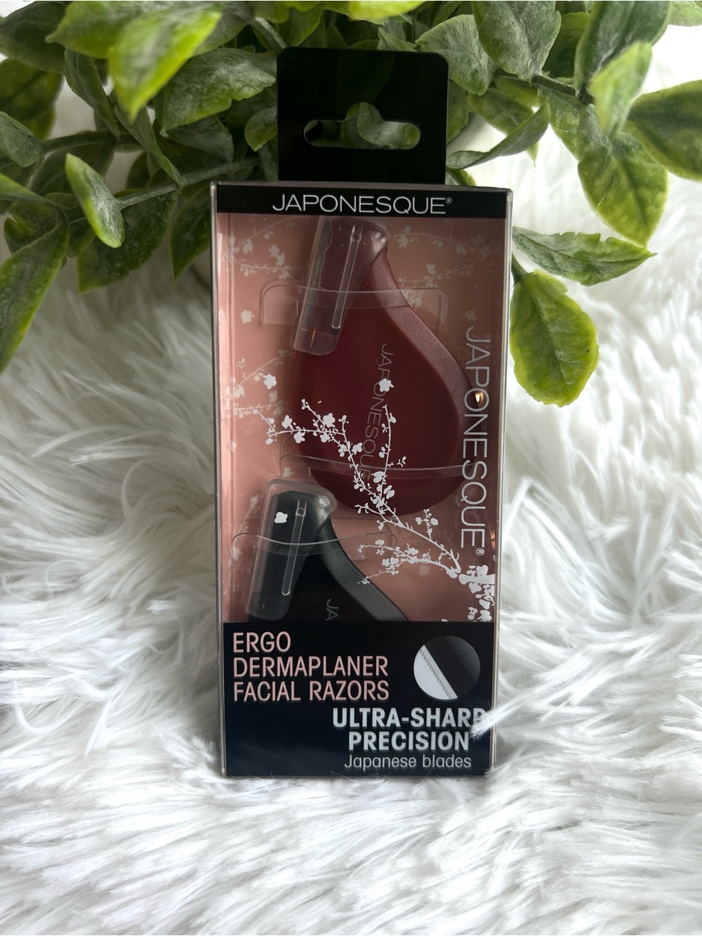 Japonesque Red and Black Ergo Dermaplaner Facial Razors 2 Count New